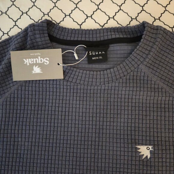 Squak Outdoors "Dawn" Grey Grid Fleece Crewneck Pullover Size XL NWT Unisex - Picture 2 of 5